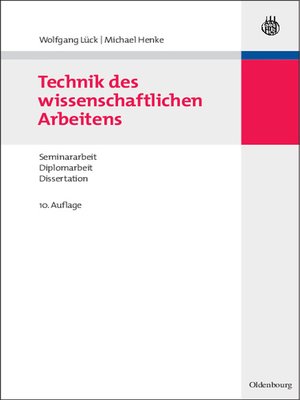 cover image of Technik des wissenschaftlichen Arbeitens